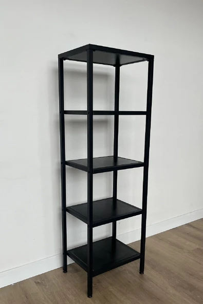 TOLIAHOME 5 Raflı Kitaplık Çok Amaçlı Aksesuar Rafı Metal Banyo Mutfak Rafı - 3