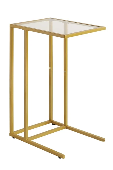 TOLIAHOME Şeffaf Temperli  Cam C Sehpa Koltuk Sehpası - 5