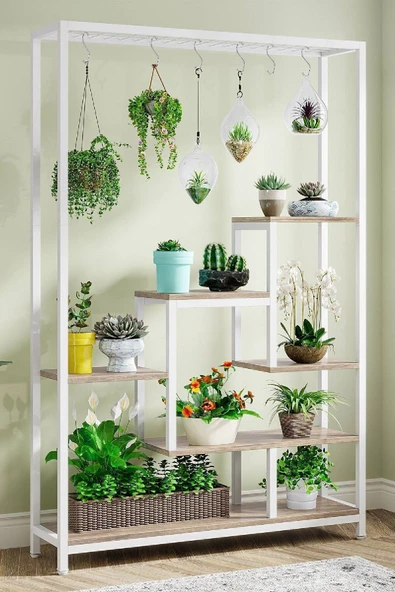 TOLIAHOME 6 Katlı Metal Iskeletli Saksılık Çiçeklik Saksı Standı Saksılık