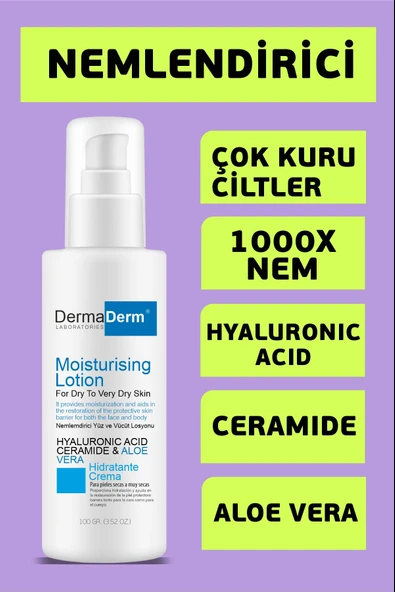 Dermaderm 24 Saat Etkili Ultra Yoğun Nemlendirici Cilt Bakım Kremi 100 ml.