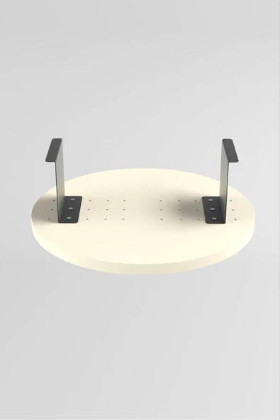 Devin Dekor Mobilya Yan Sehpa Ayarlanabilir Tepsi Dekoratif Modern Tepsi KREM - 3