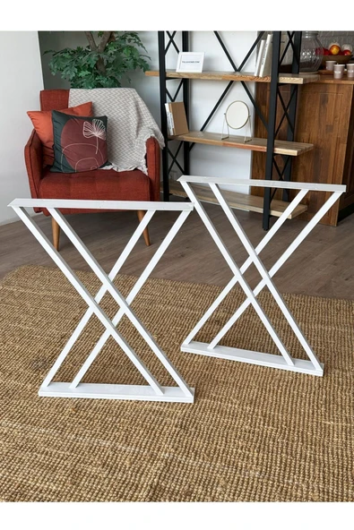 TOLIAHOME Metal Masa Yemek Masası Çalışma Masası Ayağı 2 Adet Ayak 72 Cm Mobilya Ayağı - 3