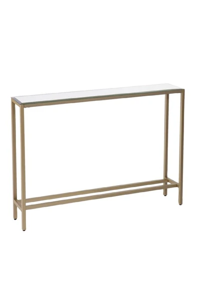 TOLIAHOME Modern Gold Renk Metal İskeletli Temper Camlı Raflı Dresuar Konsol - 3