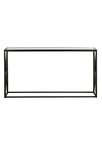 TOLIAHOME Modern Siyah Renk Metal İskeletli Temper Camlı Raflı Dresuar Konsol - 5