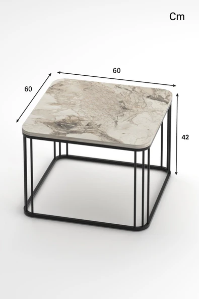 Devin Dekor Mobilya Orta Sehpa Tekli Alize Efes - Resim 5