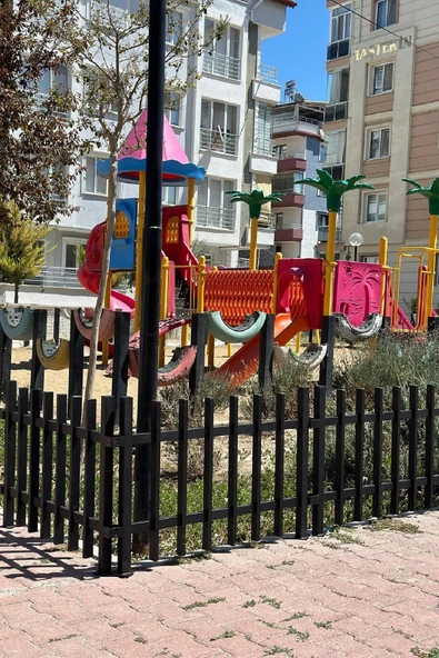 TOLIAHOME Dekoratif Bahçe Çiti 1 Metre Duvar Çiti Metal Siyah Peyzaj Koruma - 5