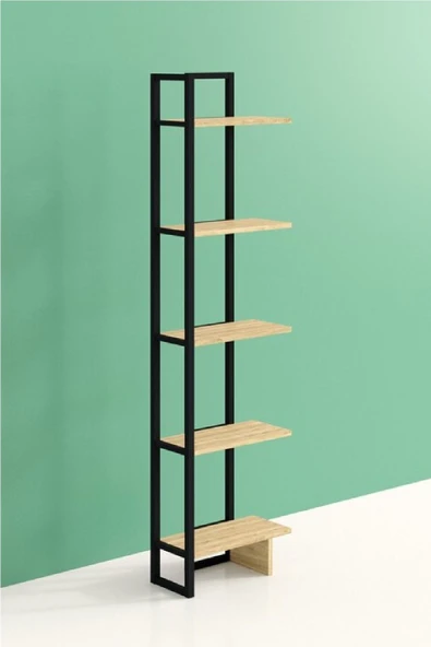 Plus aksesuar Kitaplık Raf Köşe Kitaplık Metal Kitaplık 5 Katlı Raf Kitaplık 185x45x20 - 5