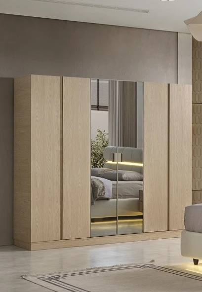 MOTTO MDF 6 KAPAKLI DOLAP ürün görseli 1