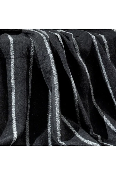 Marilyn Devin Dekor Tek Kişilik Pamuklu Stotch Battaniye-Çizgili - 2