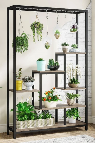 TOLIAHOME 6 Katlı Metal Saksılık Çiçeklik Saksı Standı