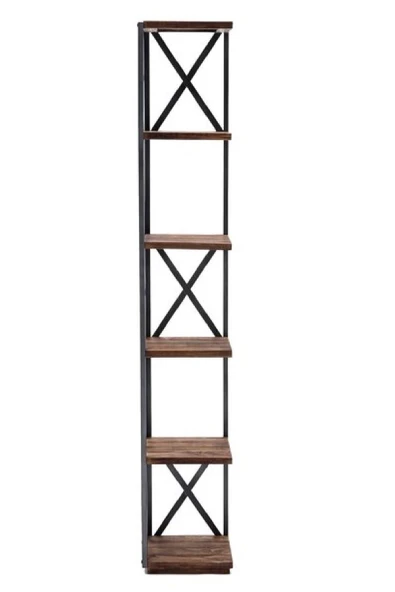 Plus aksesuar Dekoratif Köşe Çapraz Detay Kitaplık- Aksesuar Rafı- Çok Amaçlı Raf - 7