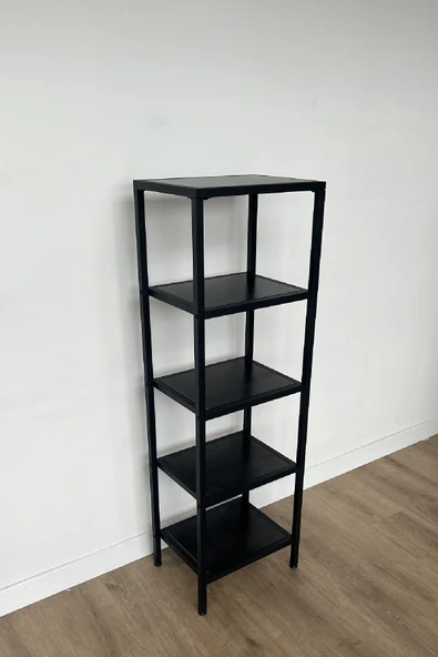 TOLIAHOME 5 Raflı Kitaplık Çok Amaçlı Aksesuar Rafı Metal Banyo Mutfak Rafı - 4