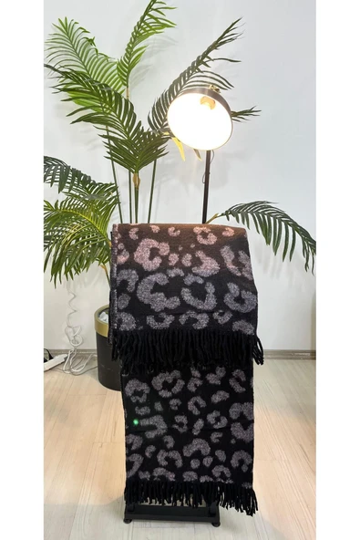 Marilyn Devin Dekor Tek Kişilik Pamuklu Stotch Battaniye-Leopar - 5