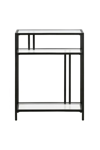 TOLIAHOME Siyah Renk Temper Camlı Dresuar Konsol Komodin - 4