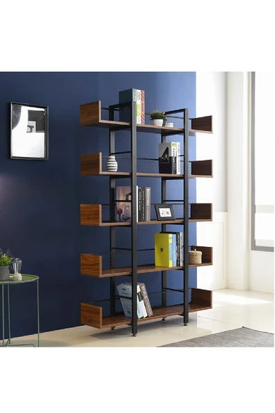 Plus aksesuar Endüstriyel Tasarım 5 Katlı Tel Detaylı Kitaplık-aksesuar Rafı-çiçeklik-çok Amaçlı Raf - 2