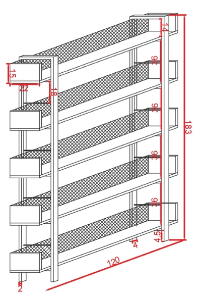Plus aksesuar 5 Katlı Tel Detaylı Kitaplık Aksesuar Rafı Çiçeklik Çok Amaçlı Raf - 3