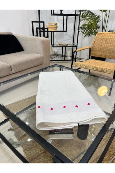 Marilyn Home DEVİN DEKOR  %100 Pamuk Banyo Havlusu - Pembe Krem - 5