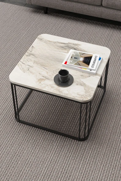 Devin Dekor Mobilya Orta Sehpa Tekli Alize Efes - Resim 2