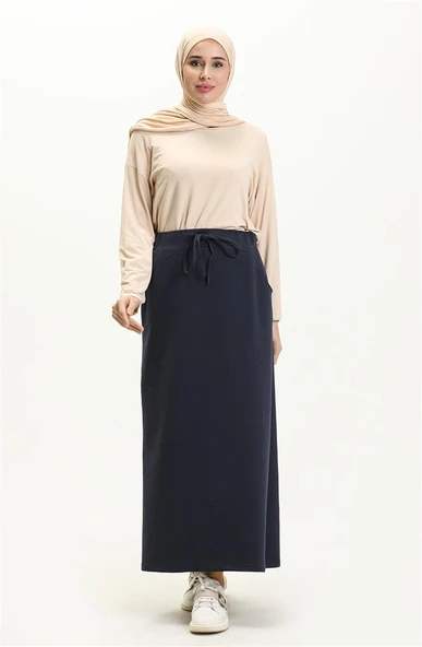 Beli Bağlamalı Cepli Spor Etek - 00152-1.015 - Lacivert - 2