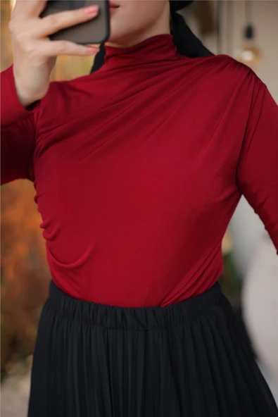 Pliseli Etek - (38-46) - 71262 - Siyah - Resim 12