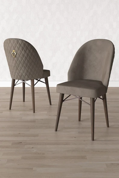 Calvin Meşe Desen 80x132 Açılabilir Mdf Masa Yemek Odası Takımı, Mutfak Takımı 4 Sandalye, 1 Bench Cappuccino - 3