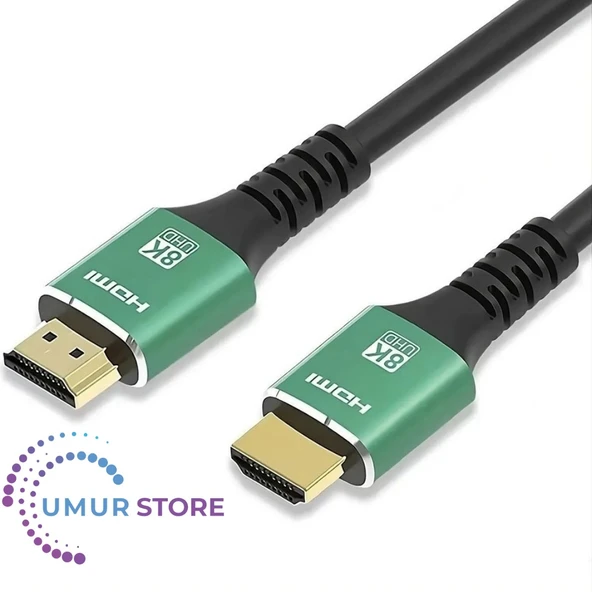 HDMI 2.1 Kablo 8K Ultra Hdtv 2 Metre, 8k 60Hz, 4K 120Hz, 7680P Hdr 2.1V 48GBS Görüntü Kablosu - Resim 2