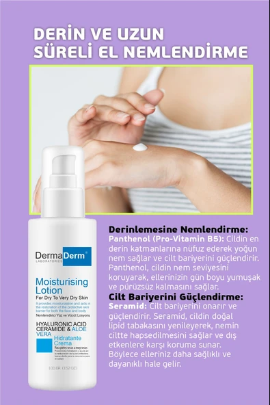 Dermaderm 24 Saat Etkili Ultra Yoğun Nemlendirici Cilt Bakım Kremi 100 ml. - 2