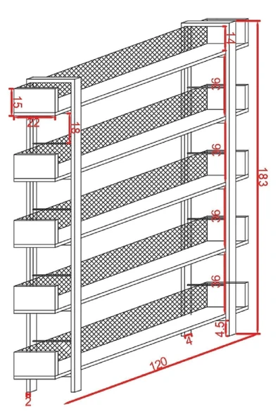 Plus aksesuar Endüstriyel Tasarım 5 Katlı Tel Detaylı Kitaplık-aksesuar Rafı-çiçeklik-çok Amaçlı Raf - 5