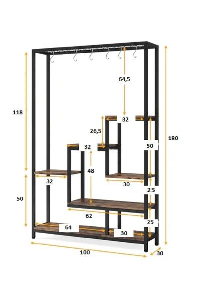 TOLIAHOME 6 Katlı Metal Saksılık Çiçeklik Saksı Standı - 3
