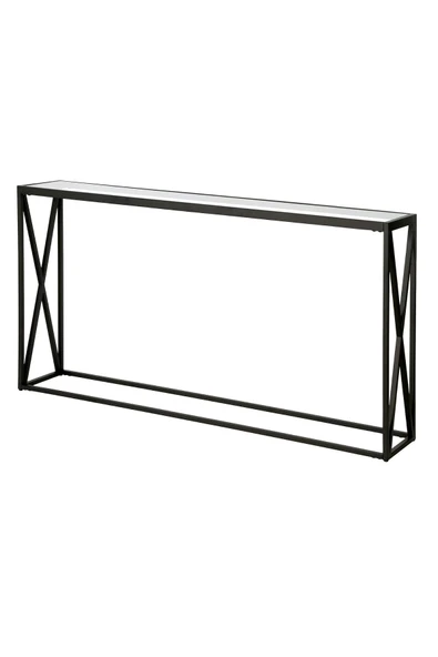 TOLIAHOME Modern Siyah Renk Metal İskeletli Temper Camlı Raflı Dresuar Konsol - 6