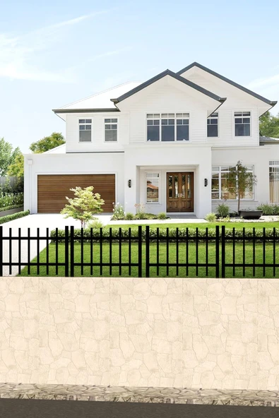 TOLIAHOME Dekoratif Bahçe Çiti 1 Metre Duvar Çiti Metal Siyah Peyzaj Koruma - 8