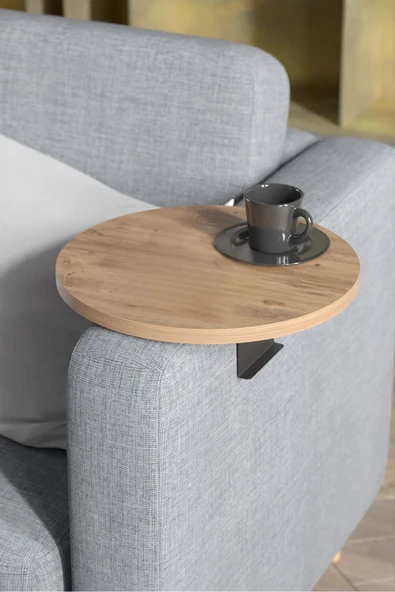 Devin Dekor Mobilya Yan Sehpa Ayarlanabilir Tepsi Dekoratif Modern Tepsi ATLANTİK ÇAM ürün görseli 1