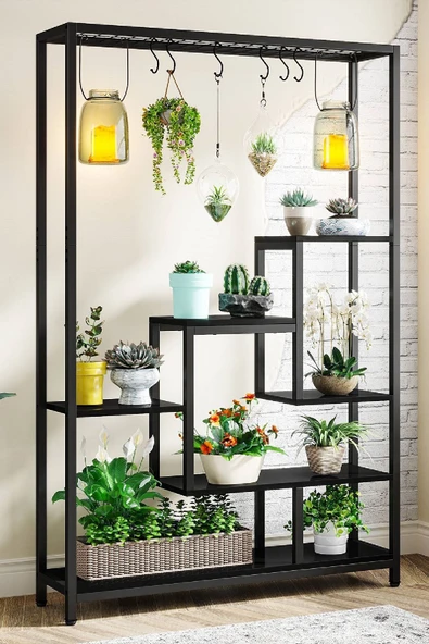 TOLIAHOME 6 Katlı Metal Saksılık Çiçeklik Saksı Standı