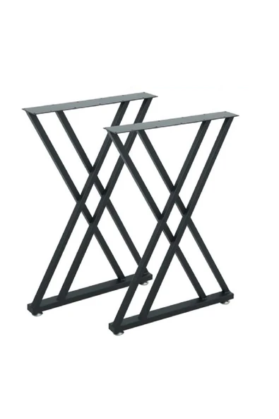 TOLIAHOME Metal Masa Yemek Masası Çalışma Masası Ayağı 2 Adet Ayak 72 Cm Mobilya Ayağı