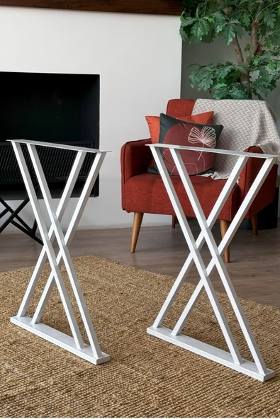 TOLIAHOME Metal Masa Yemek Masası Çalışma Masası Ayağı 2 Adet Ayak 72 Cm Mobilya Ayağı - 2