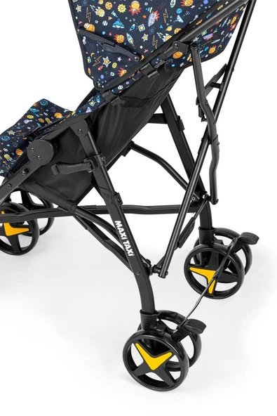 Maxi Taxi Cosmos Baston Bebek Arabası Sarı - Resim 3