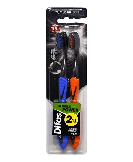 Difaş 2 li Diş Fırçası Duble Power ( Yumuşak ) - 1