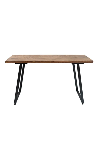 TOLIAHOME Dekoratif Tasarım Ceviz Renk Doğal Masif Ahşap Çalışma Ofis Bilgisayar Ders Masası - 6