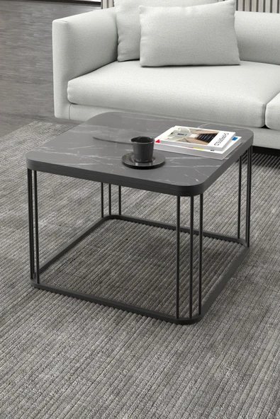 Devin Dekor Mobilya ORTA SEHPA TEKLİ ALİZE BENDİR-SİYAH - 3