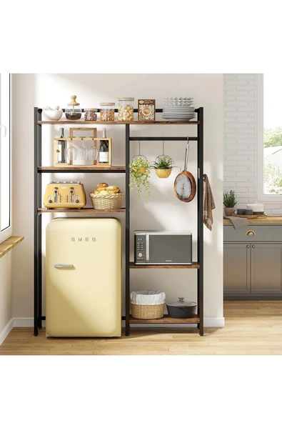 TOLIAHOME Çamaşır Makinesi Dolabı - Klozet Üstü Düzenleyici Raf-mutfak Düzenleyici-kahve Köşesi-çok Amaçlı Raf - 4