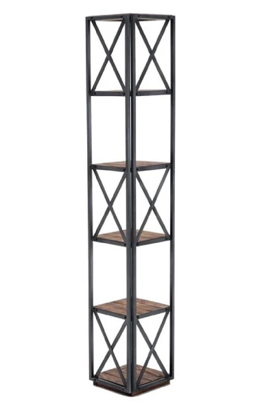 Plus aksesuar Dekoratif Köşe Çapraz Detay Kitaplık- Aksesuar Rafı- Çok Amaçlı Raf - 6