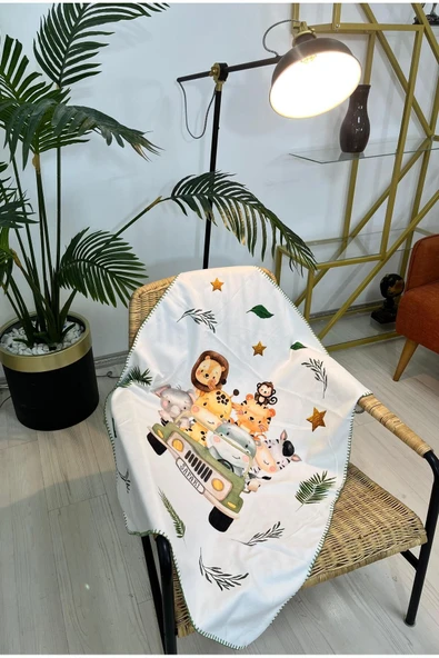 Marilyn Devin Dekor Hayvan Figürlü Dijital Baskı Polar Bebek Battaniye 80x110cm