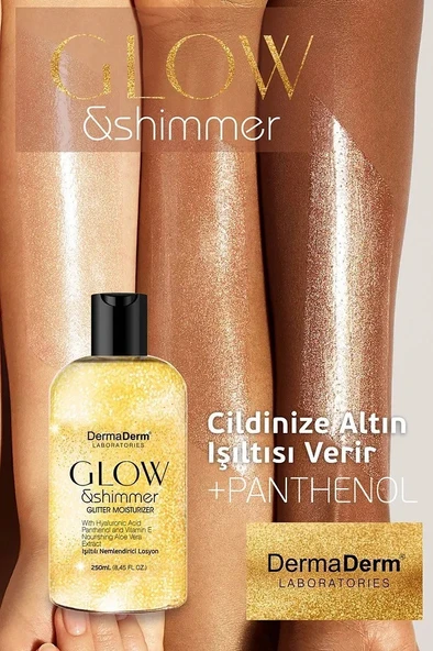 Dermaderm Altın Tozu Etkili Işıltılı Pantenol Nemlendirici Losyon 250 ml. - 7