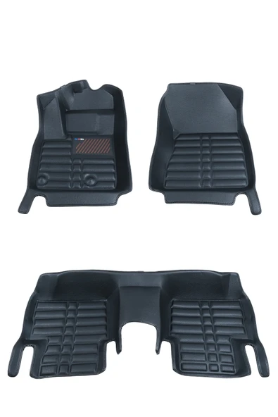 5D Dikişsiz (press) Deri Havuzlu Paspas Siyah Nissan Qashqai 2021-2024 ile uyumlu - 4