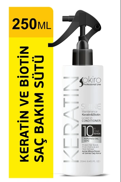 Okiro Besleyici Onarıcı Düzleştirici Keratin ve Biotinli Saç Bakım Sütü 250 Ml. - 7