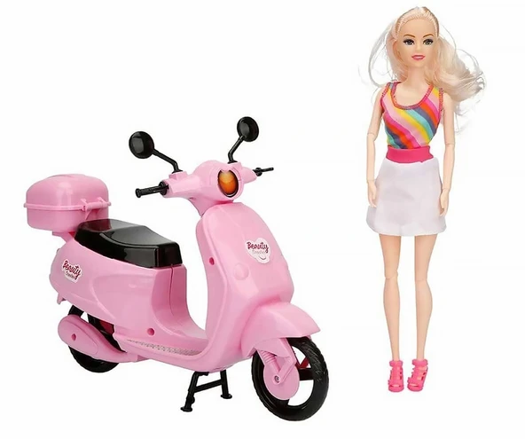 King Toys Beauty Motorcycle Mini Scooter Bebekli ürün görseli 1