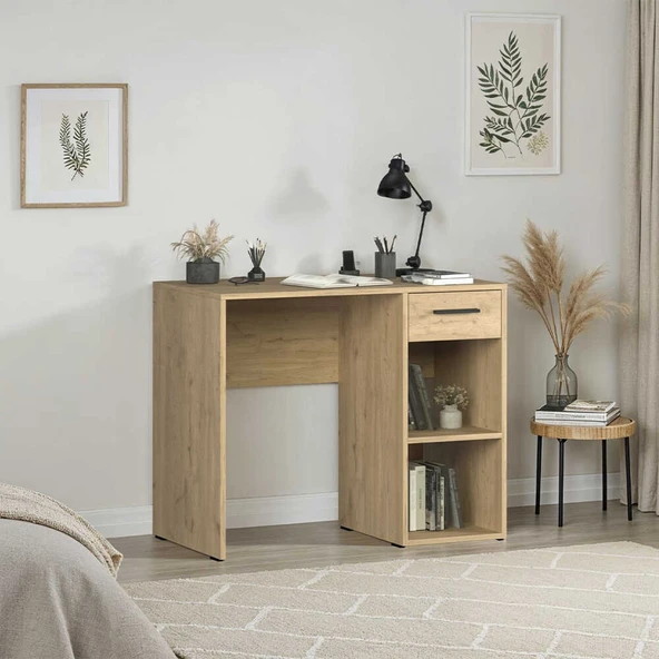 Trendline Çekmeceli Çalışma Masası Florida Meşe 90x75x52 cm (GxYxD) - 1