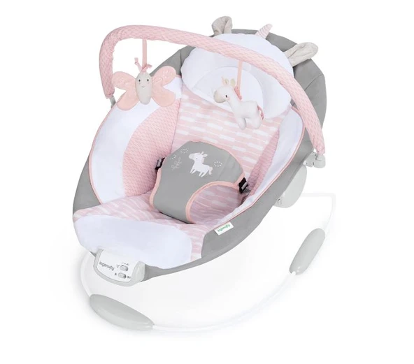 Ingenuity Titreşimli, Oyuncak Barlı ve Sesli, 0-6 Ay Ana Kucağı Pink