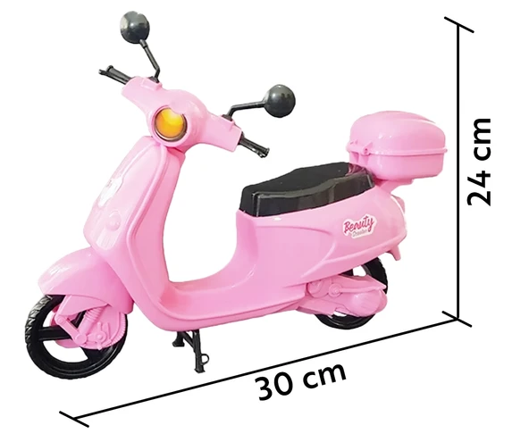 King Toys Beauty Motorcycle Mini Scooter Bebekli - Resim 12