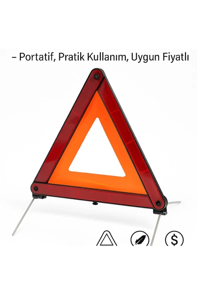 Katlanabilir Üçgen Reflektör 2 Adet - Portatif, Pratik Kullanım, - 1